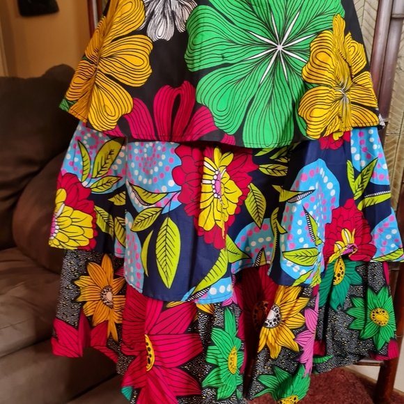 3 layer Ankara print skirt - Picture 3 of 3